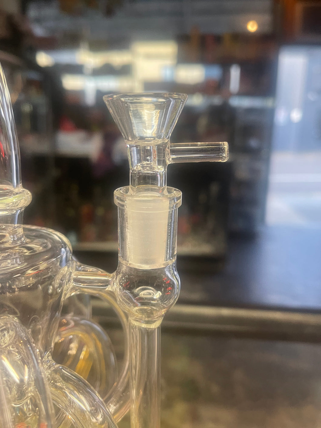 14mm Clear Glass Cone piece with handle