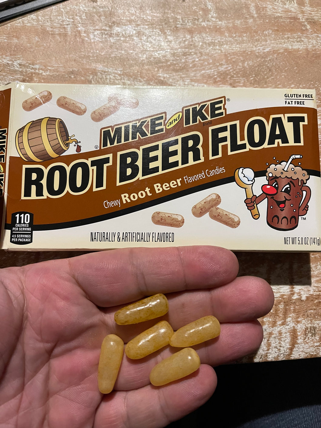 Mike and Ike Root Beer Float