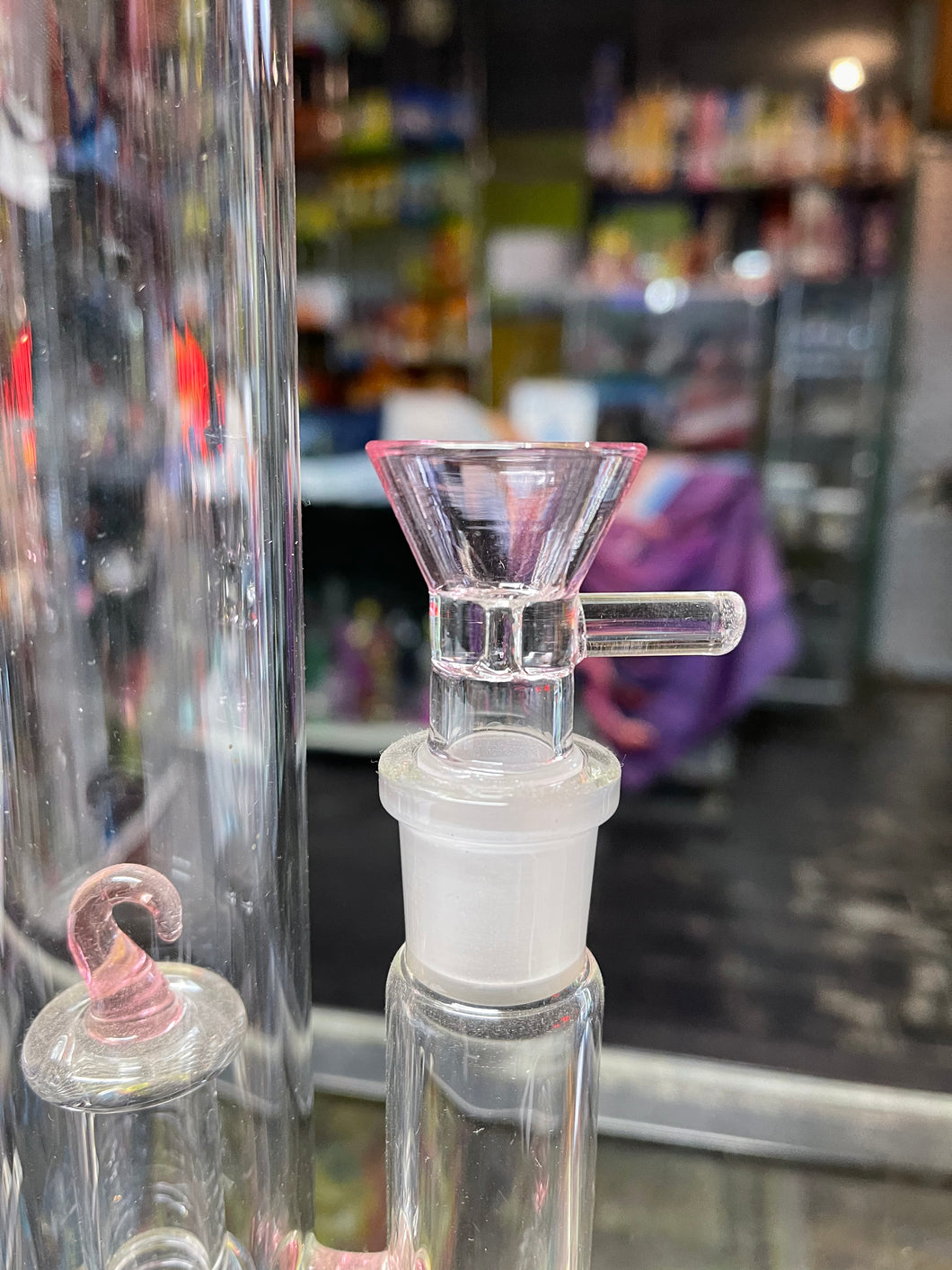 18.8mm pink glass cone piece