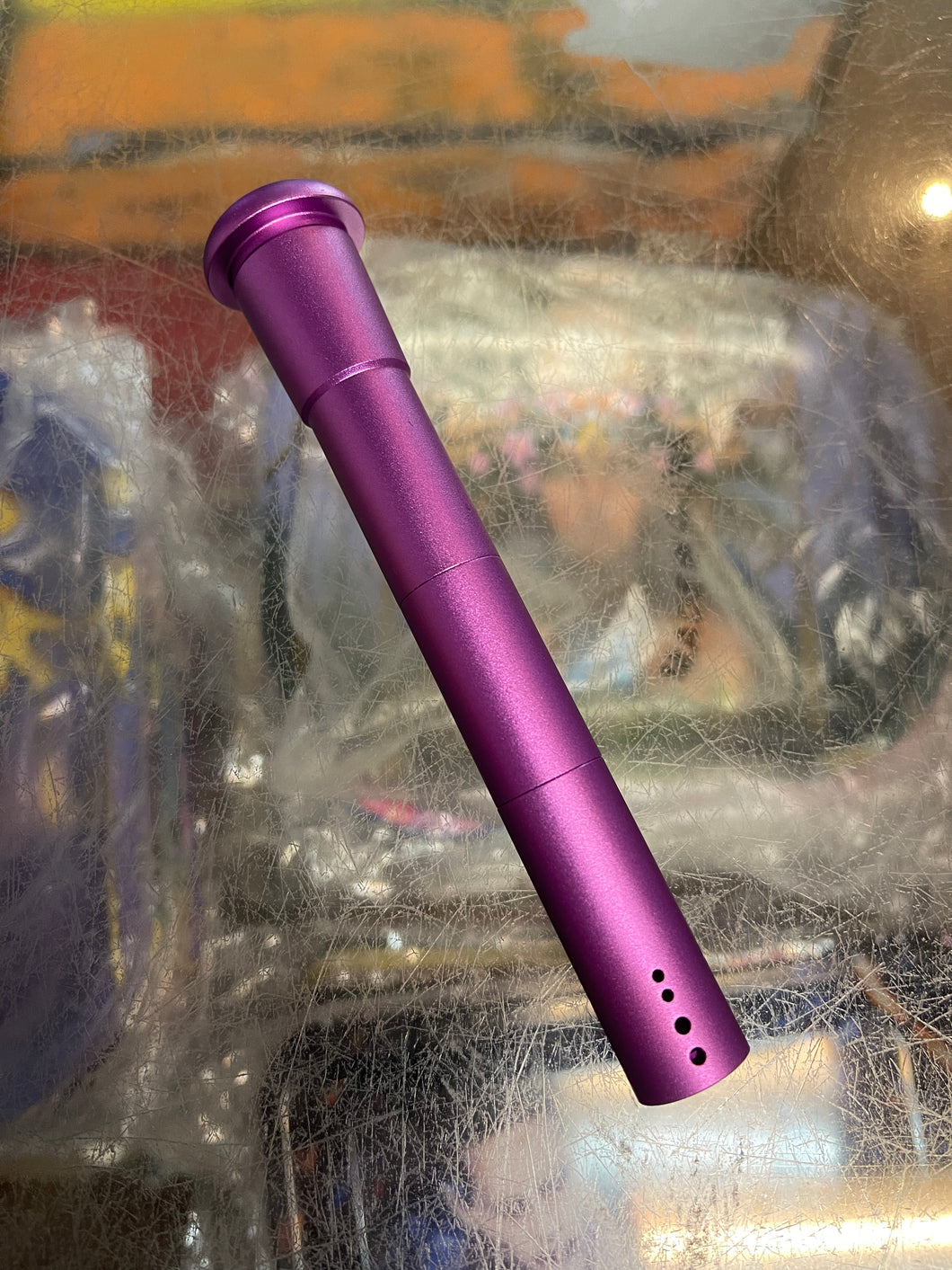 Purple 19/14 13cm metal stem